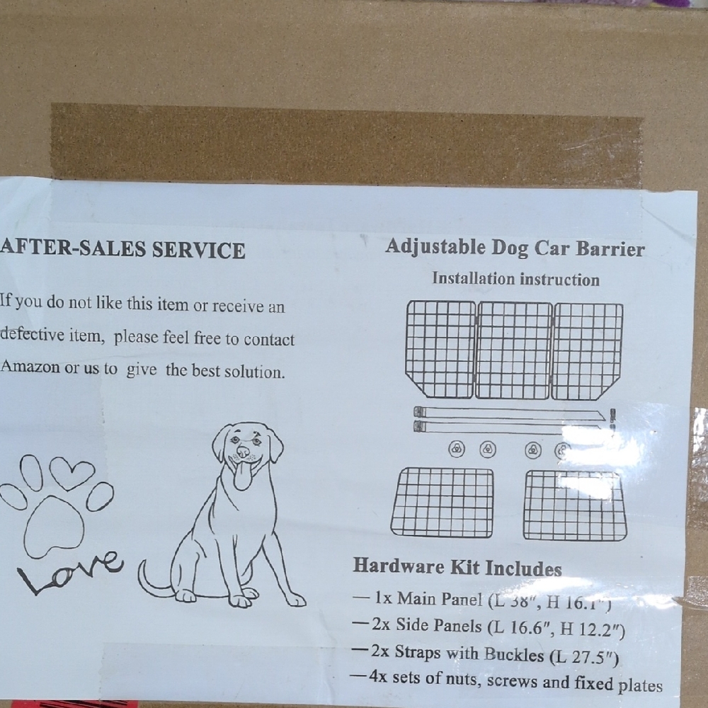 Adjustable Dog Car Barrier
